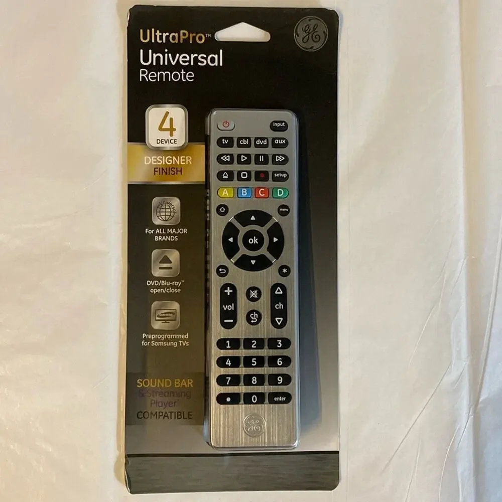 New in package GE UltraPro silver 4 device designer finish Universal remote